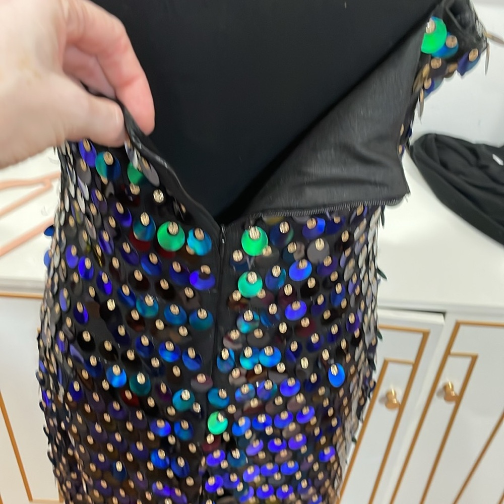 Glamorous Sequin Maxi Dress - Blue and Green - Picture 3 of 5